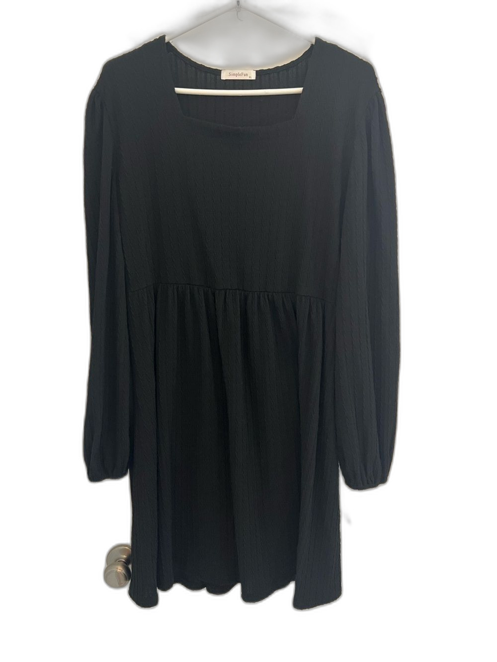 SimpleFun Black Long Sleeve Dress – Size XL